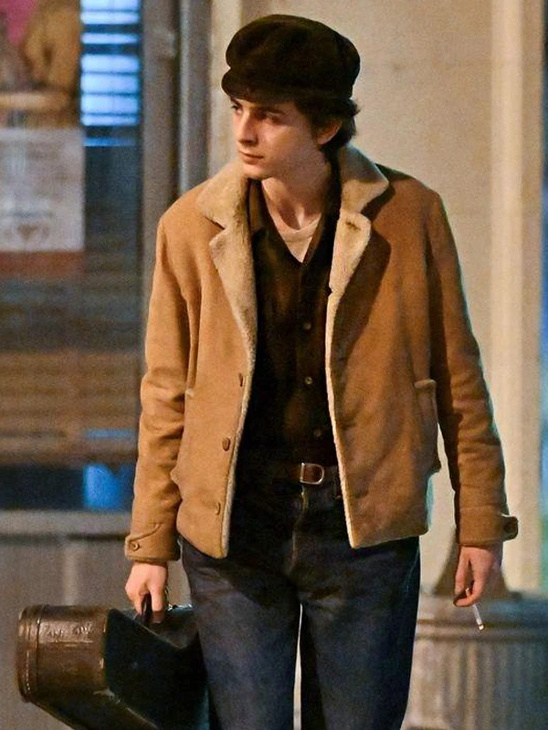 Timothée Chalamet A Complete Unknown Shearling Jacket