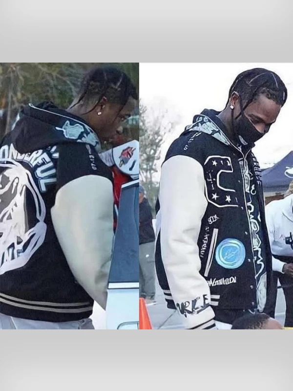 Travis Scott Cactus Jack Fragment Manifest Letterman Jacket