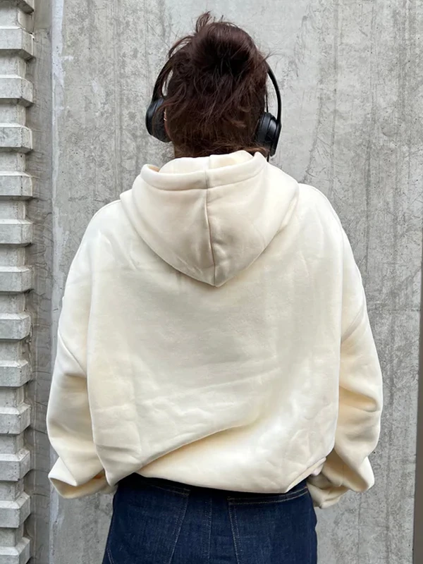 Vintage 1997 Laguna Oversized Hoodie Cream