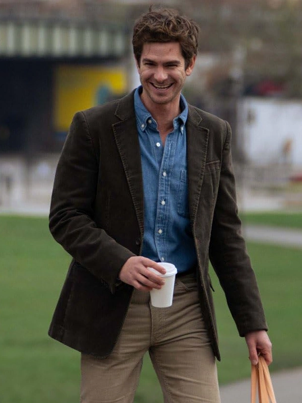 We Live in Time Andrew Garfield Grey Blazer