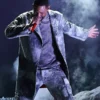 Will Smith 2024 BET Awards Grey Leather Coat