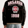 Abercrombie McLaren Black Varsity Bomber Jacket