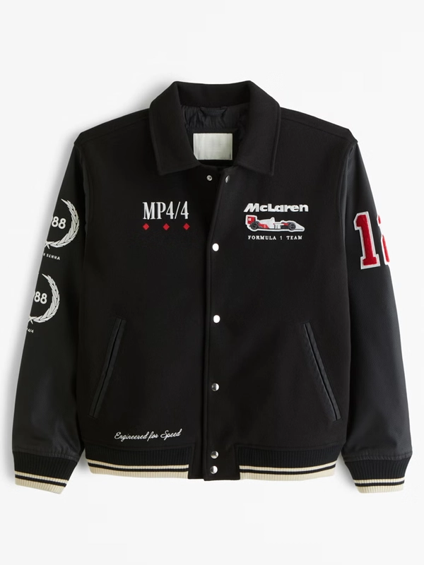 AbercrombieFormula 1 Team McLaren Varsity Bomber Jacket