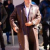 Colin Farrell The Penguin Brown Leather Coat