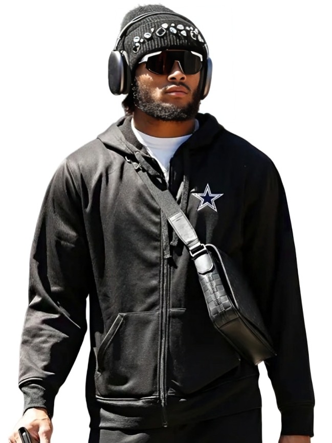 Dallas Cowboys Black Full-Zip Hoodie