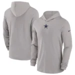 Dallas Cowboys Gray Sideline Hoodie Long Sleeve T-shirt