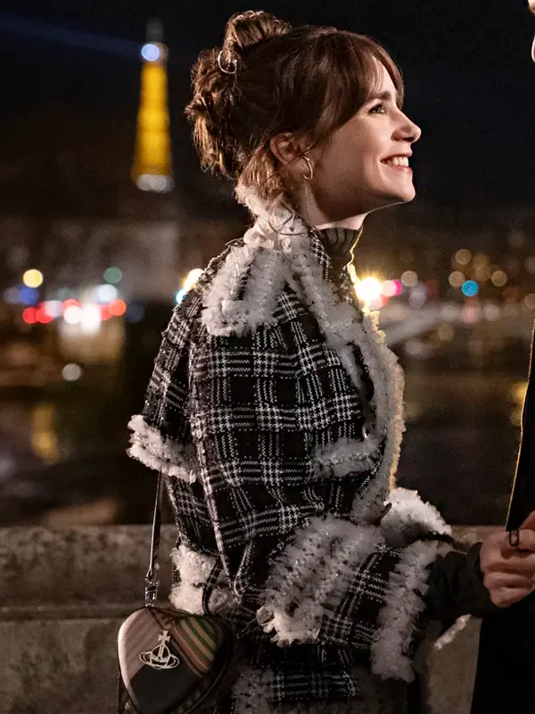 Emily Cooper Emily In Paris S04 Plaid Coat