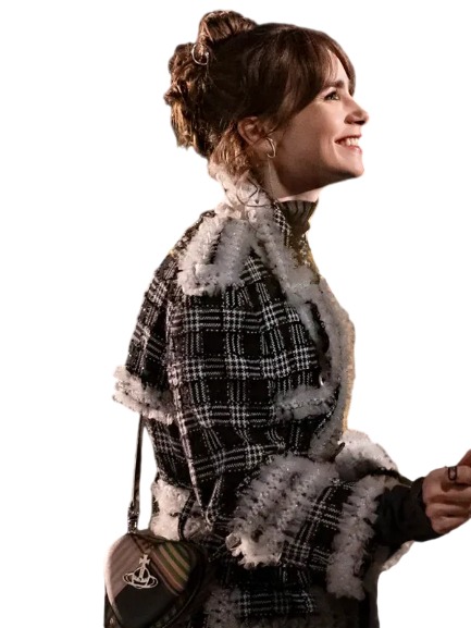 Emily In Paris S04 Emily Cooper Plaid Coat