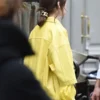 Emily In Paris S04 Lily Collins Yellow Leather Jacket