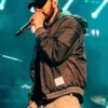 Eminem Bomber Hooded Jacket Grey