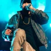 Eminem Hooded Bomber Grey Jacket