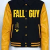 Handmade Ryan Gosling's The Fall Guy Bomber Jacket in Black and Yellow Jacket