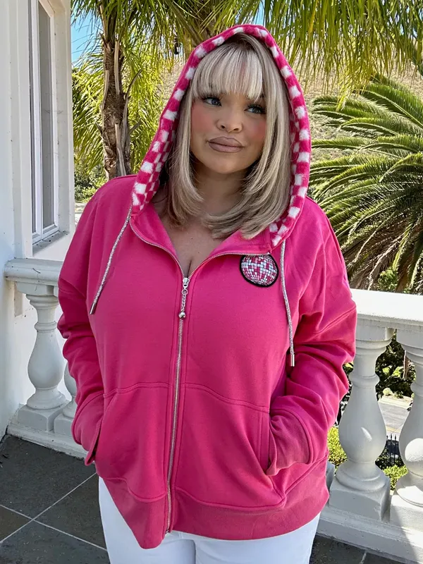 Just Trish Pink Hoodie