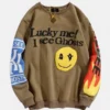 Kendall Jenner Lucky Me See I Ghosts Crewneck Sweatshirt