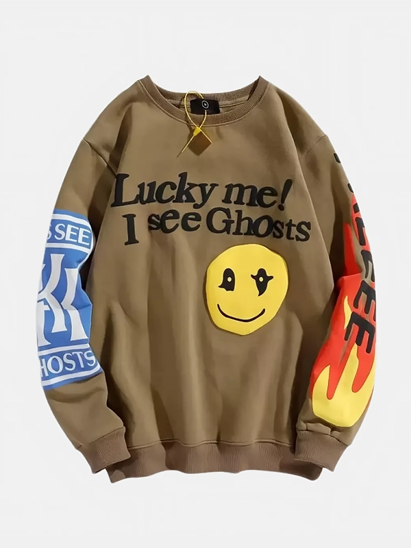 Kendall Jenner Lucky Me See I Ghosts Crewneck Sweatshirt