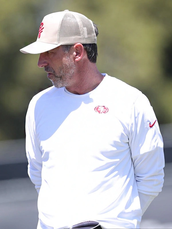 Kyle Shanahan 49ers White Crewneck