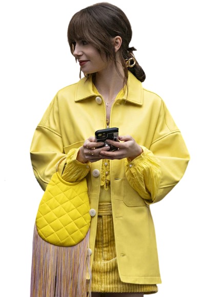 Lily Collins Emily In Paris S04 Yellow Jacket