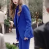 Lily Collins Emily in Paris S04 Blue Suit