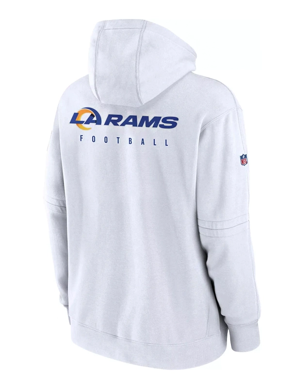 Los Angeles Rams Sideline Club White Hoodie