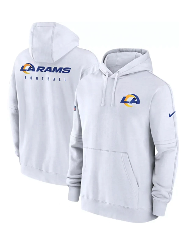 Los Angeles Rams Sideline Club White Pullover Hoodie