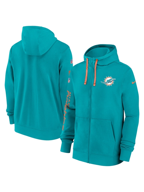 Miami Dolphins Sideline Club Full-Zip Hoodie