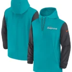 Miami Dolphins Sideline Pre-Game Half-Zip Hoodie Jacket