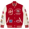 NFL-San-Francisco-49ers-OVO-Varsity-Jacket-Red