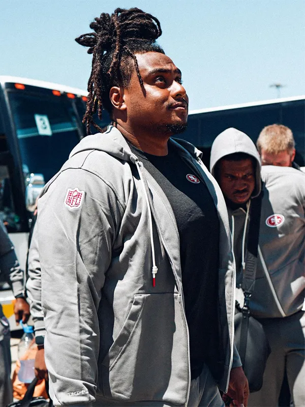 Nike 49ers Zip-Up Hoodie Grey