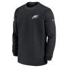 Nike Black Philadelphia Eagles Sideline Coaches Long Sleeves T-shirt