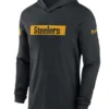 Nike Pittsburgh Steelers Black Sideline Hoodie Performance Long Sleeve T-Shirt