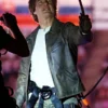 Olympic Closing Ceremony Tom Cruise Brown Leather Jacket