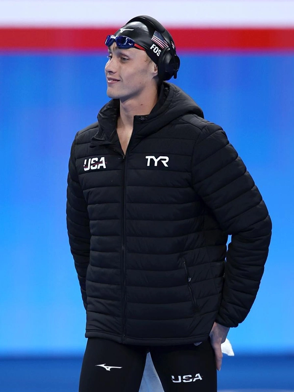 Olympic Team USA Black Puffer Hooded Jacket