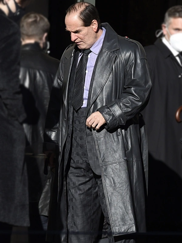 Oswald Cobblepot Black Leather Coat The Penguin