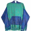 Pashmina Hoodie Green & Blue