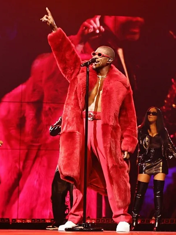 Past Present Future Tour Usher Red Fur Coat