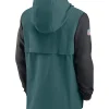 Philadelphia Eagles Green & Black Sideline Player Quarter-Zip Hoodie