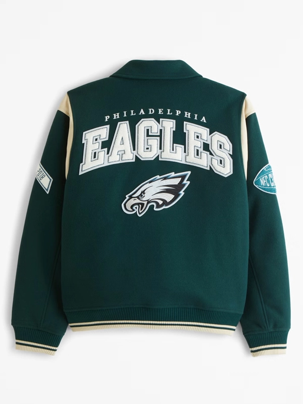 Philadelphia Eagles Green Varsity Bomber Jacket