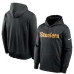 Pittsburgh Steelers Prime Wordmark Therma Black Hoodie