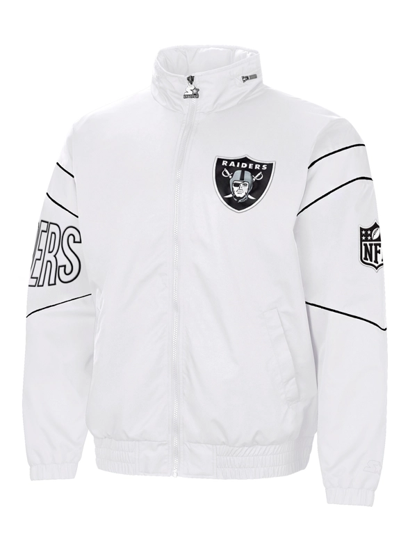 Raiders Al Davis Gust Oxford White Jacket