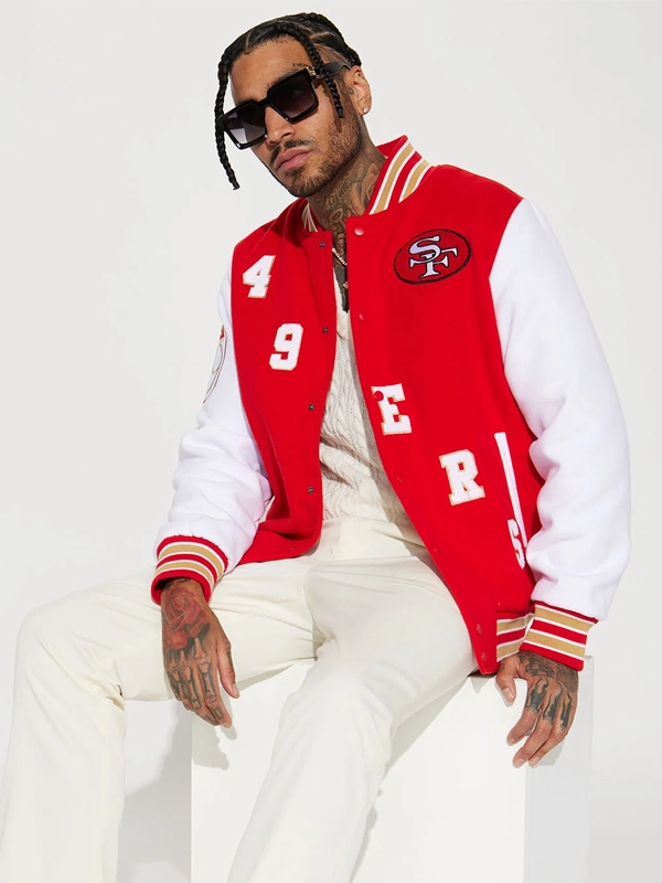 Red and White 49ers Jacket