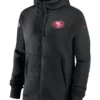 San Francisco 49ers Black Zip Up Hoodie