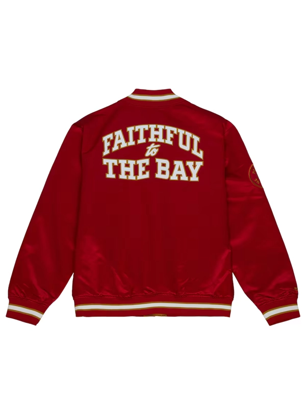 San Francisco 49ers Faithful to the Bay Satin Varsity Jacket