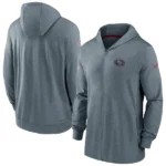 San Francisco 49ers Grey Sideline Full-Zip Hoodie