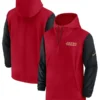 San Francisco 49ers Sideline Pre-Game Half-Zip Hoodie Jacket