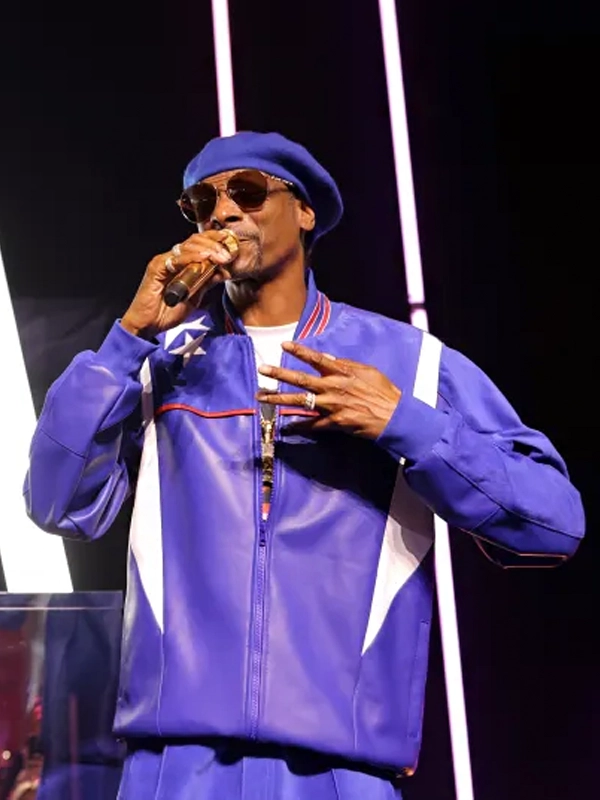 Snoop Dogg Olympics Purple Bomber Jacket