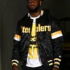 Starter Black Pittsburgh Steelers Home Game Satin Varsity Jacket