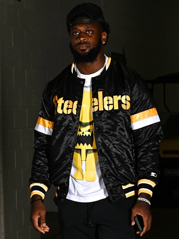 Starter Black Pittsburgh Steelers Home Game Satin Varsity Jacket