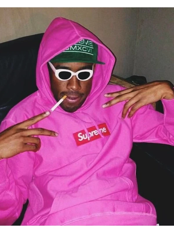 Supreme Box Logo Pink Hoodie Jackets Junction