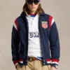 Team USA Fleece Baseball Bomber Jacket Blue