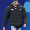 Team USA Hooded Black Puffer Jacket